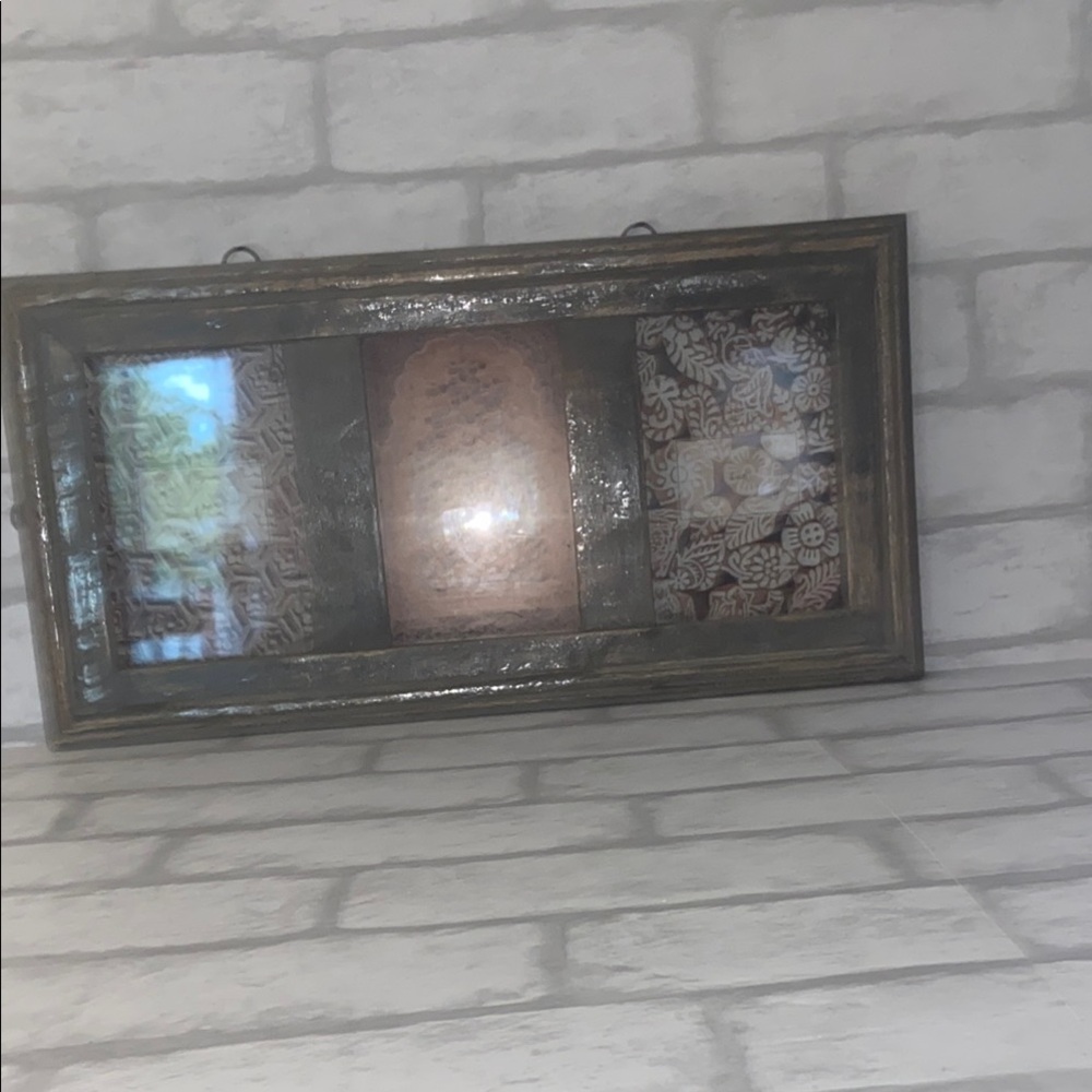 Rustic Framed Wall Art with Intricate Patterns